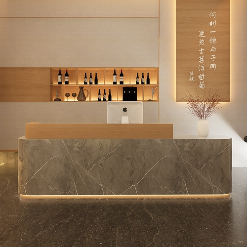 公司酒店宾馆大型收银柜台简约现代美容院奶茶店铺瑜伽小接待吧台