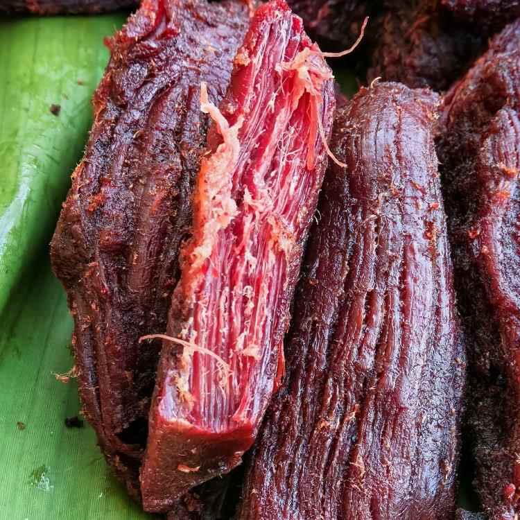 云南德宏油淋干巴芒市纯黄牛肉干250g牛肉味浓厚回味下酒零嘴