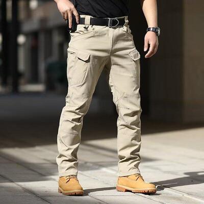 4pcs Men Tactical Cargo Pants Multiple Pockets Machine