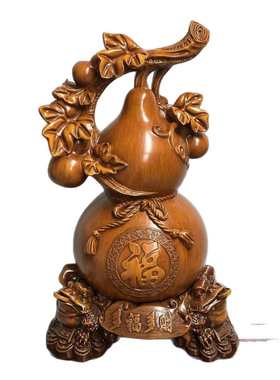 葫芦摆件家居旺多福开业酒柜乔迁玄关装饰品多礼品宅财办公室客厅