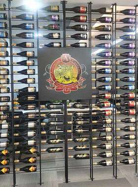 工业风酒隔断落地示创意屏装饰NRG展架子酒柜餐厅卡风座铁艺架红