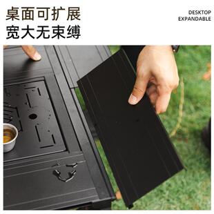 户外功能铝多3单元4单金折叠桌合igt可拓展旅行桌野营烤自驾烧便