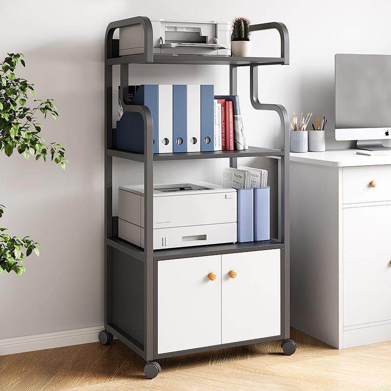 办公室放针式打印机的置物架办公桌落地桌子架子多层柜子简约现代