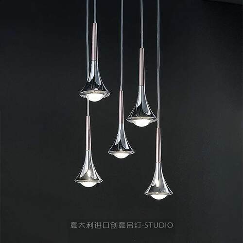 北欧现代简约流星雨创意餐厅吧台吊灯客厅设计师楼梯间跃层吊灯