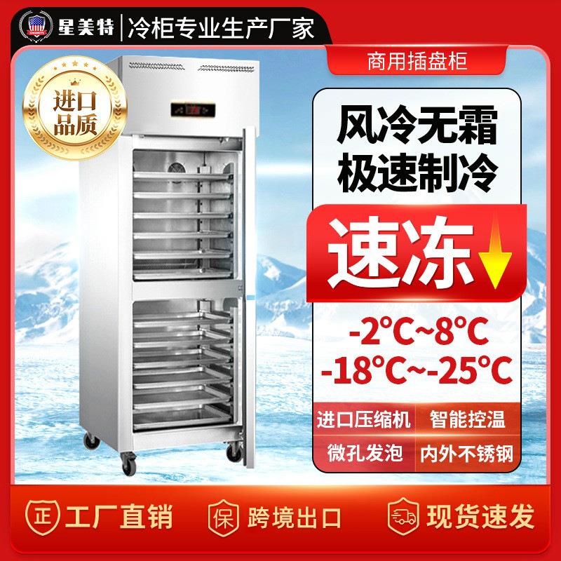 冷藏柜冰箱插盘柜烘焙柜点心包子水饺蛋糕海鲜冷冻柜压缩机立式