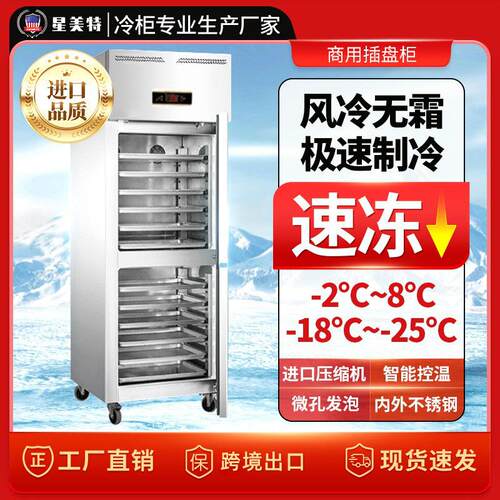 冷藏柜冰箱插盘柜烘焙柜点心包子水饺蛋糕海鲜冷冻柜压缩机立式