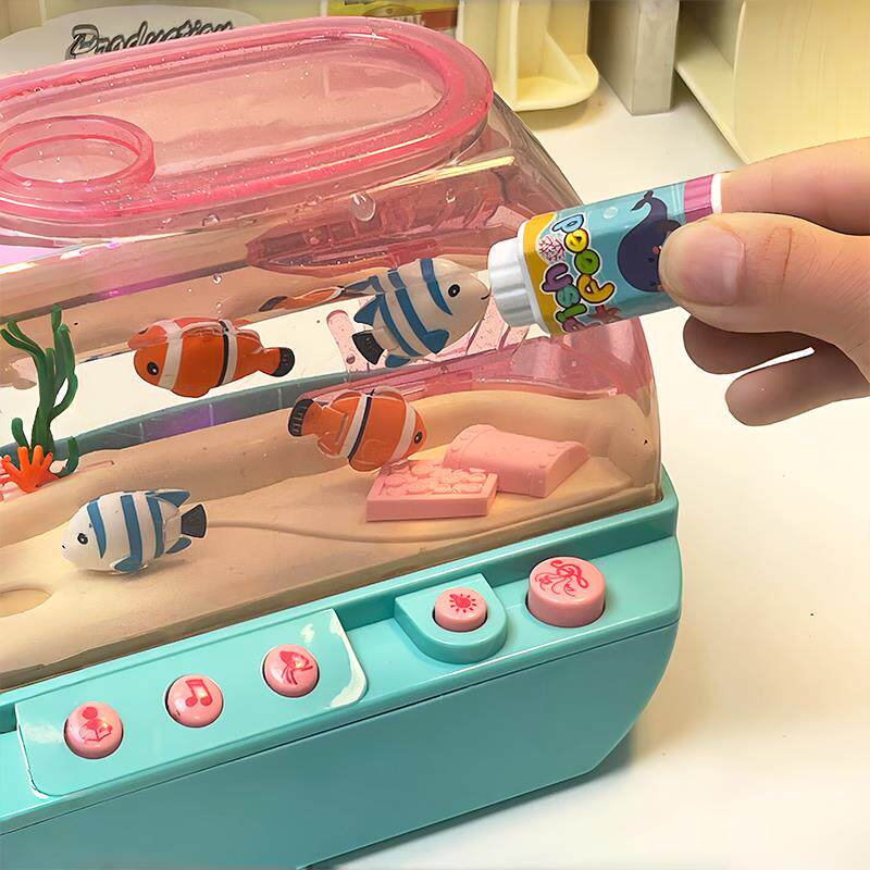 鱼缸扮家家酒养鱼玩具欢乐水族箱儿童礼物女孩男孩益智智力开 发
