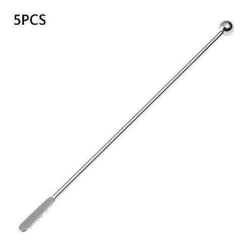 5pcs Mixing Home Stainless Steel Stir Stick Cocktail