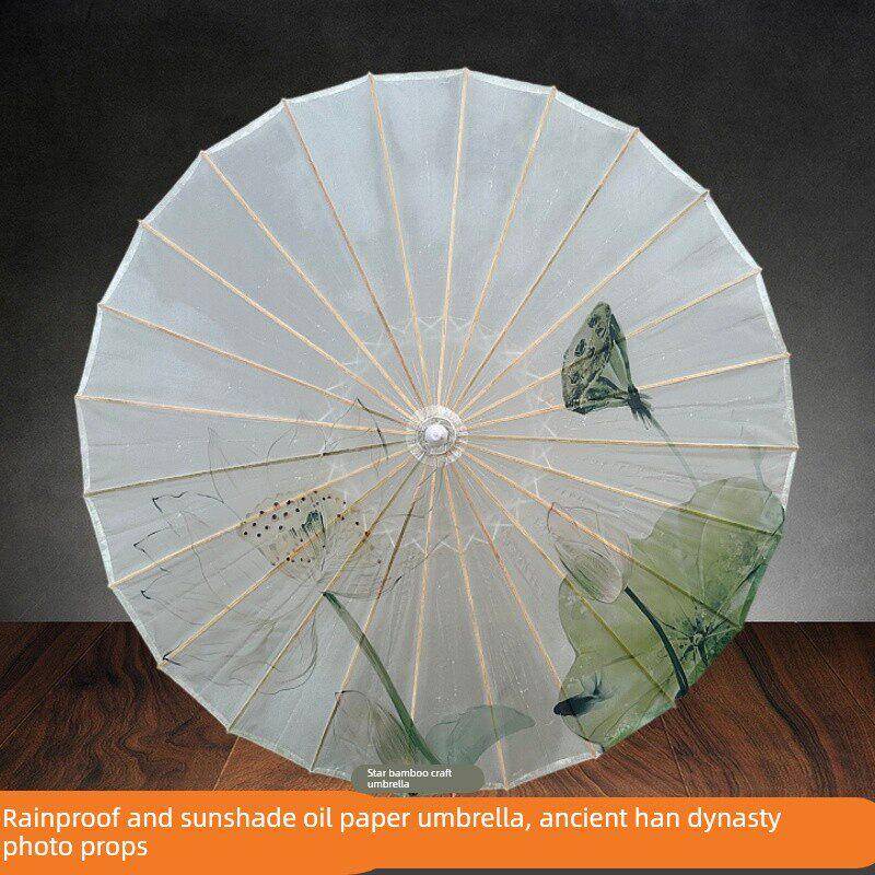 油纸伞古风防雨遮阳荷花舞蹈汉服旗袍拍照道具儿童国风摆件装饰伞