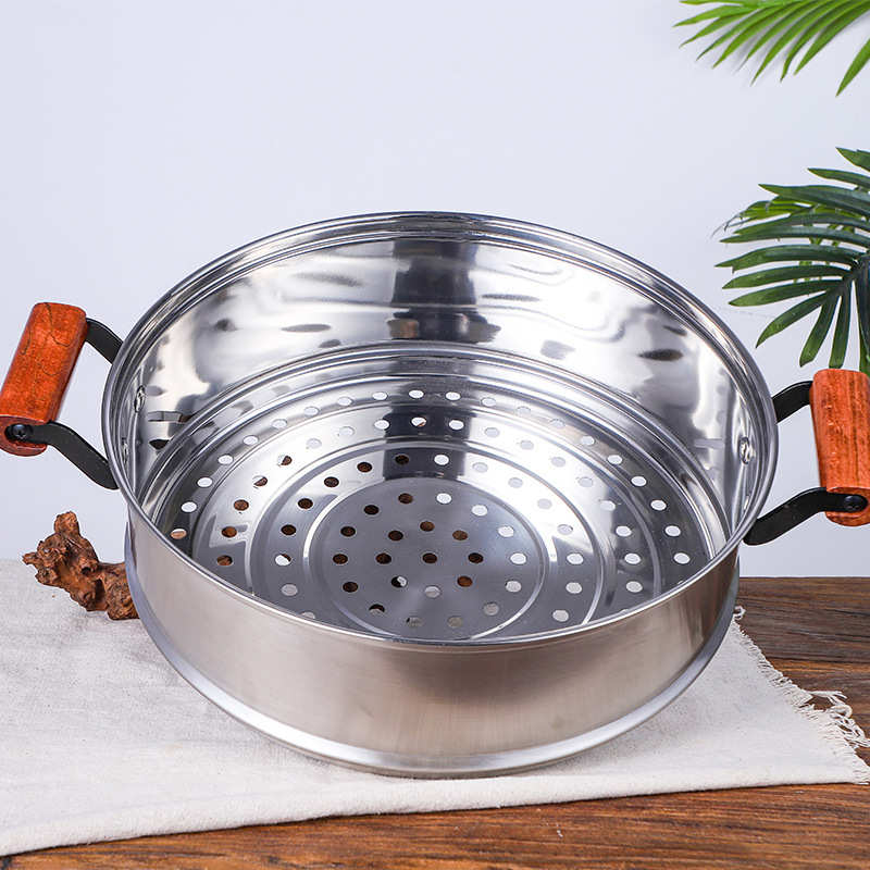 加工定制304不锈钢蒸锅家用加厚高汤锅三层蒸鱼锅商用礼品蒸煮锅
