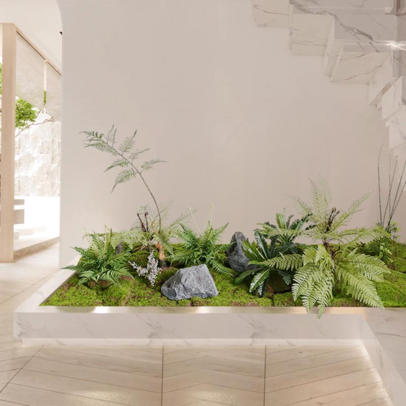 仿生绿植蕨类造景室内装饰摆件假植物玄关橱窗角落软装青苔园景