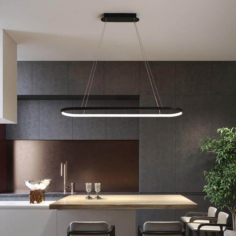 餐厅灯吊灯简约现代led卧室灯创意书房北欧客厅长条饭厅吧台灯具