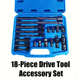 棘轮加长 套件套装 驱动工具套件加长件套18套筒 附件扳手