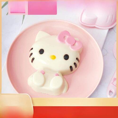 Kitty8寸硅胶雪糕布丁模戚风慕斯蛋糕家用蒸米糕烤箱烘焙模具