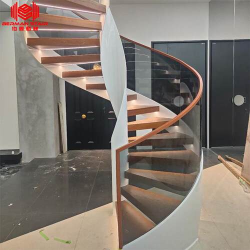 欧式简约旋转楼梯阁楼复式楼室内楼梯家用loft公寓跃层旋转楼梯