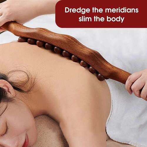 20 Beads Universal Back Massage Tendons Beech Wood Scraping