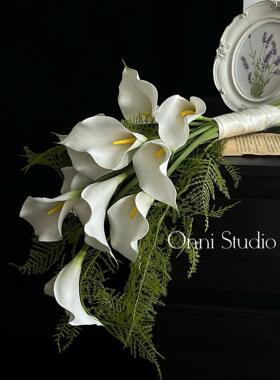 安妮·马蹄莲手捧花彷真花束摄影道具结婚领证订婚婚礼花森系高级