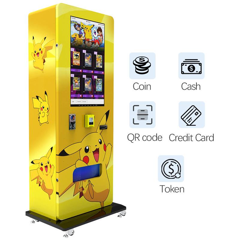 2寸屏牌立式宝可梦卡机皮卡站丘卡片自售货机盲7872动盒自动售卖