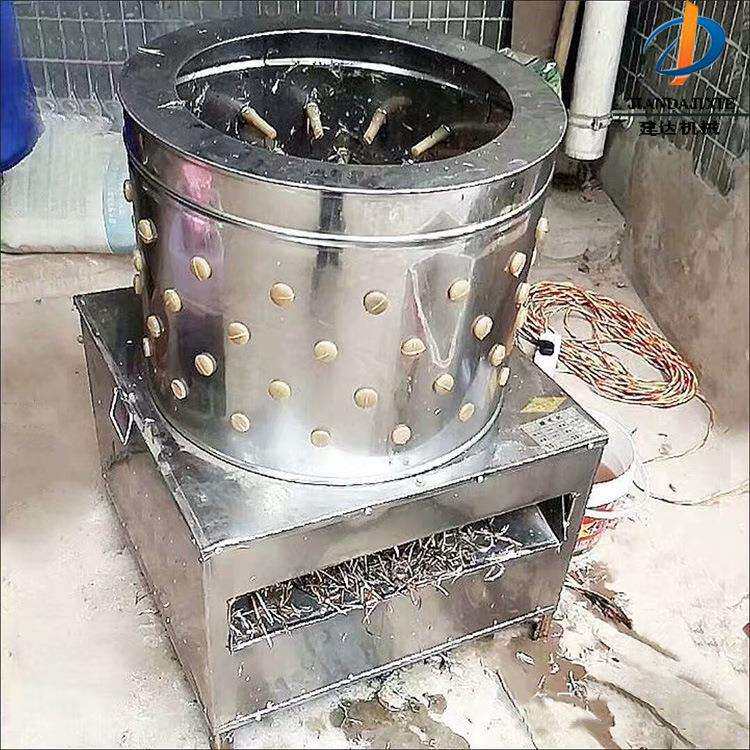 不锈钢家禽拔毛器全自动圆筒脱毛机商用鸡鸭鹅褪毛机厂家建达