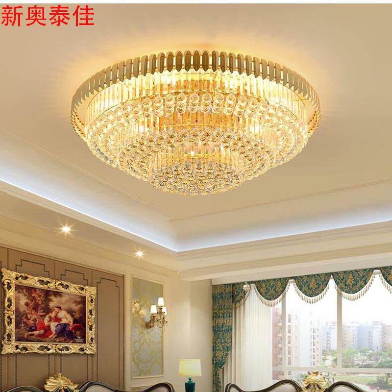 后现代轻奢水晶客厅灯简约现代大气卧室餐厅吸顶灯广东中山灯具