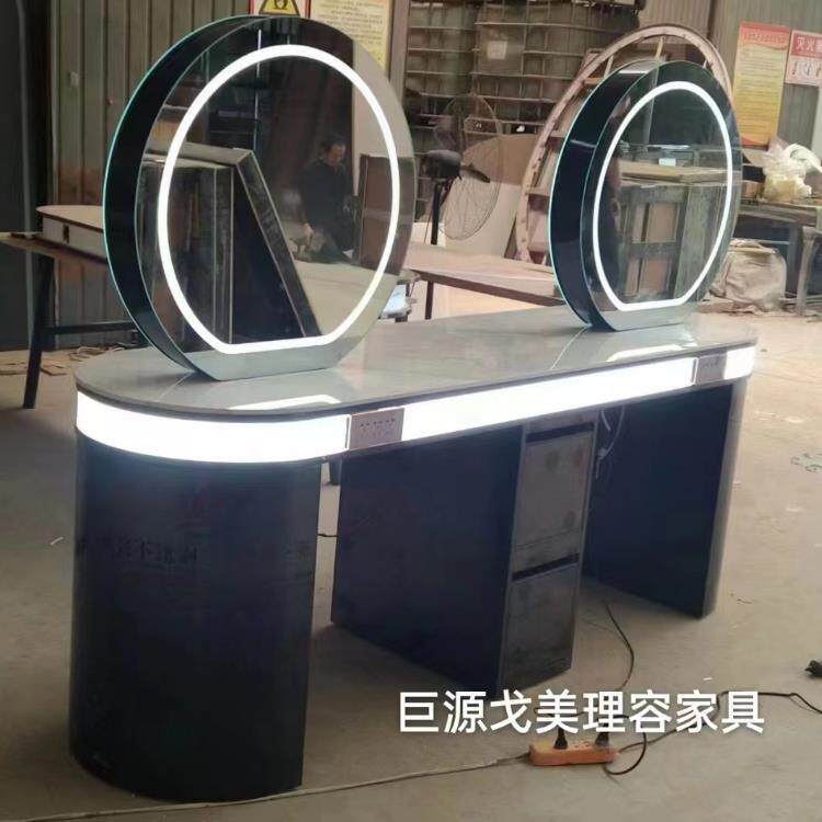 美发店网红带灯单面理发镜子理发店四面美发镜台单面镜台双面镜台