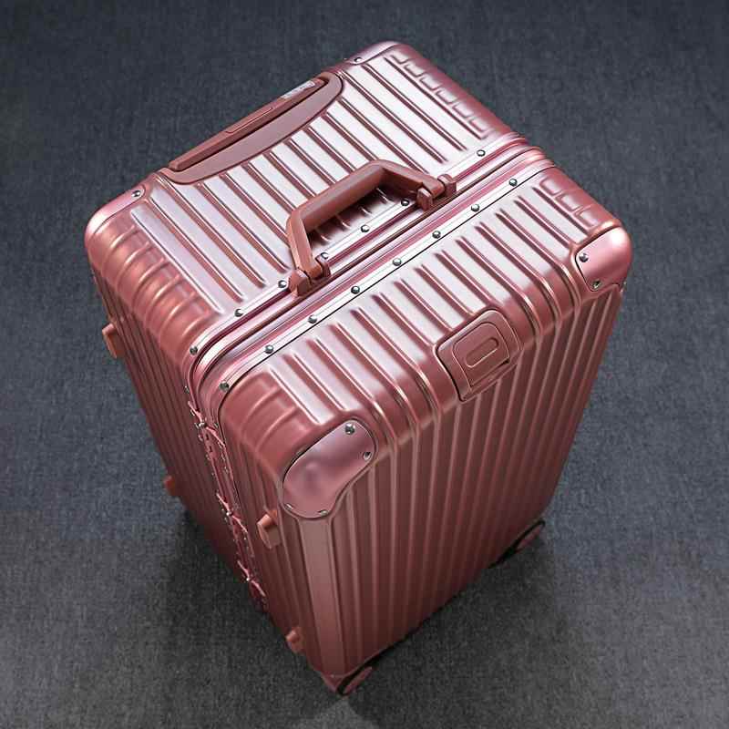 正品特大容量加100寸行李箱超大号厚铝框结实90 拉杆箱大旅行静箱