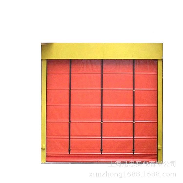 供应工业滑升抗卷风抗暴门 翻工业帘提升门上海工IQR业板门车库大