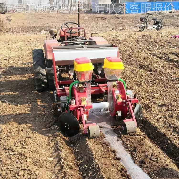 铺膜玉260播种机鸭嘴打抠孔拖米拉机带谷子精播高粱点播机免摸