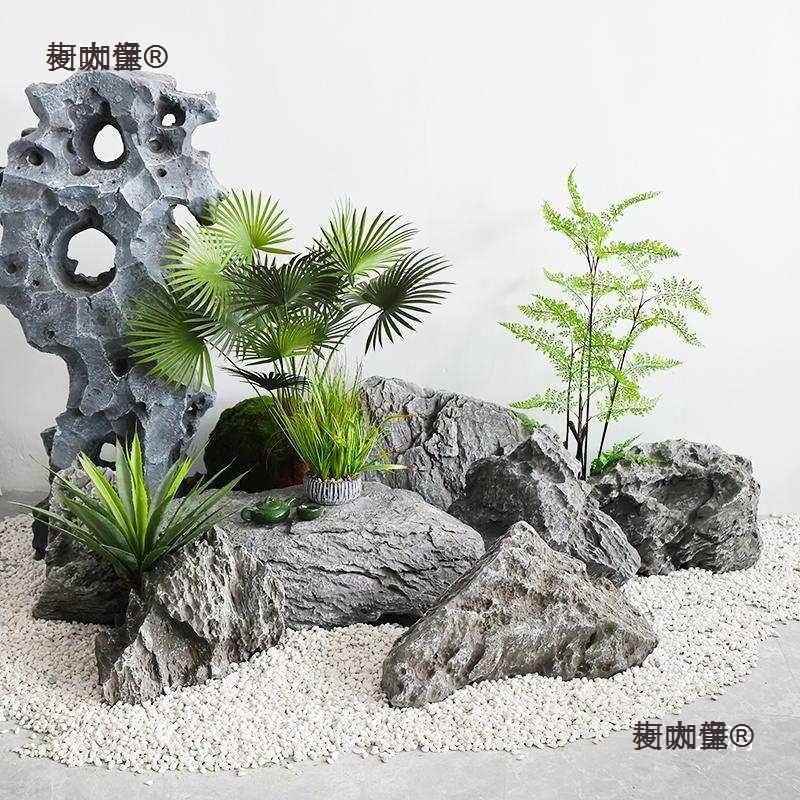 造景鱼缸假山石花园户外庭麦太保院麦景摆观影石室内装饰件摄道具