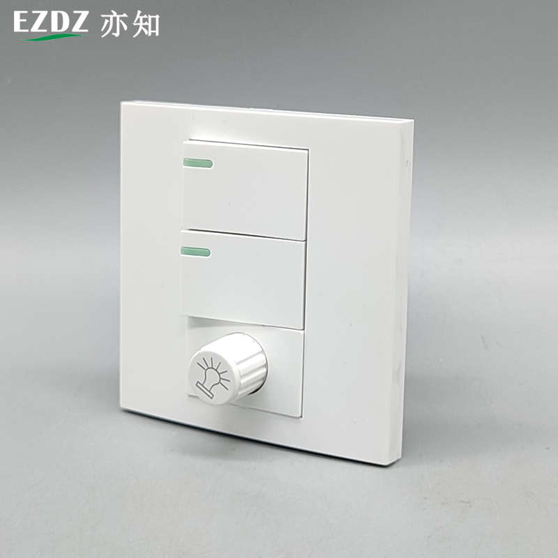 86型三位调光器家用调光无级调光开关双开双控小开关小子单开
