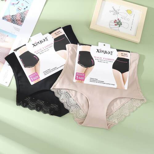 Underwear women's mid waist triangle shaping pants with