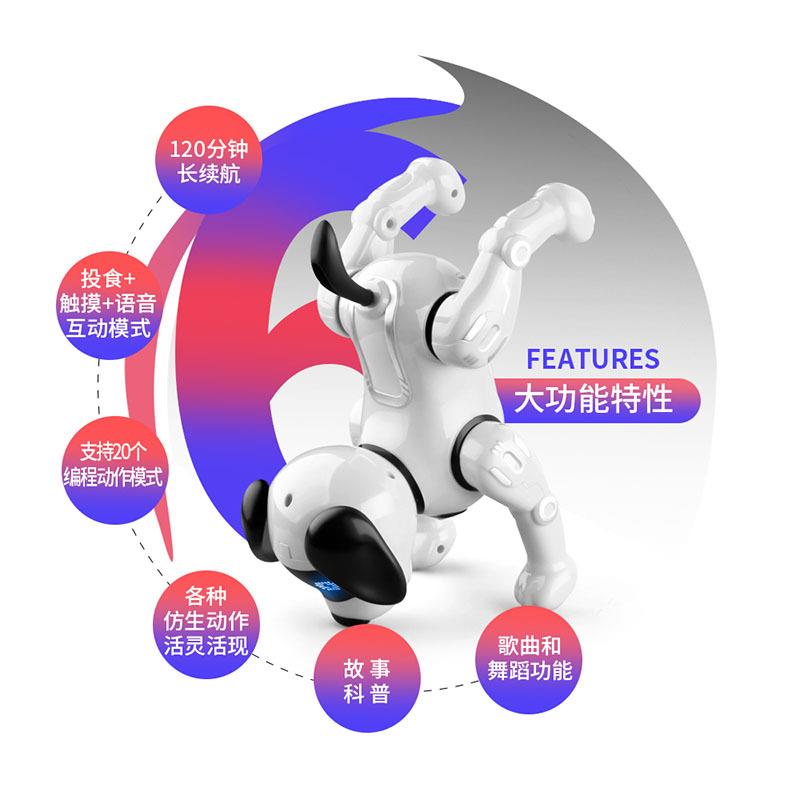 JJRC跨境新款智能机器狗编程遥控互动特技倒立音乐跳舞儿童宠物狗
