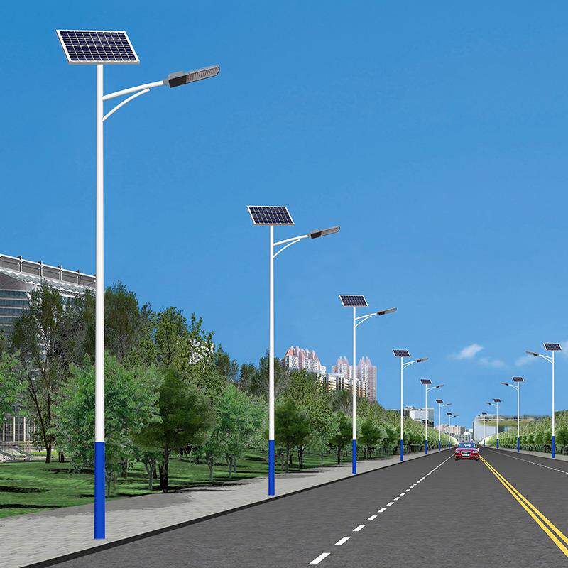 LED太阳能路灯5米6米30W新农村亮化户外路灯市电工程照明路灯