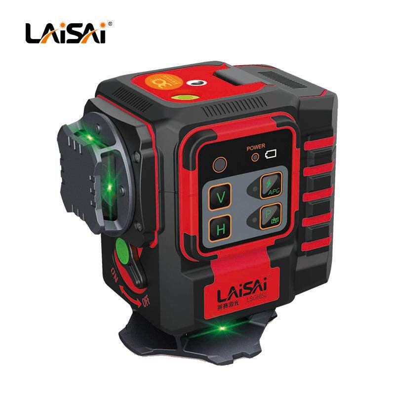 莱赛30周年纪念款12线LSG6652绿光地墙仪室外爆闪细线红外水平仪