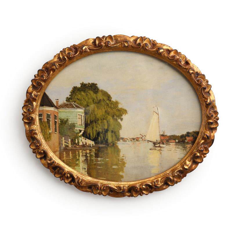 印象派莫奈城市风光欧式风景装饰画饭厅餐厅玄关墙画客厅挂画壁画
