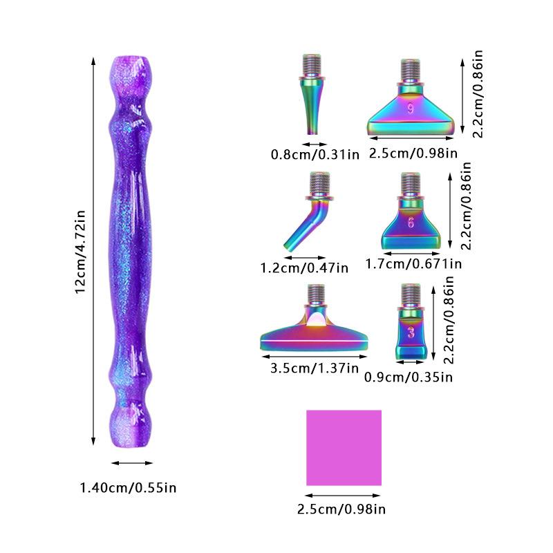 新款直销钻石画新款树脂点钻笔 螺纹金属笔头螺旋点钻头钻石绣工