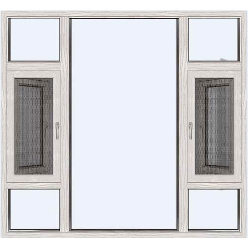 佛山工厂断桥铝合金窗户平开窗封阳台静音隔热中空玻璃系统窗