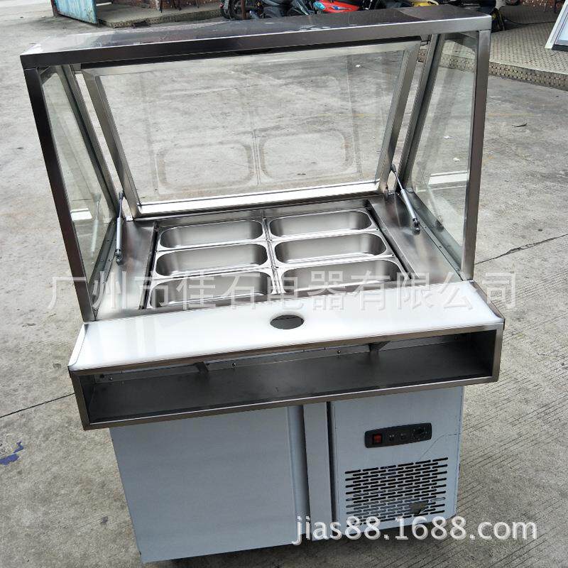 厂家1直销果蔬48菜保鲜展示柜1沙0V披萨拉冷藏操水作台