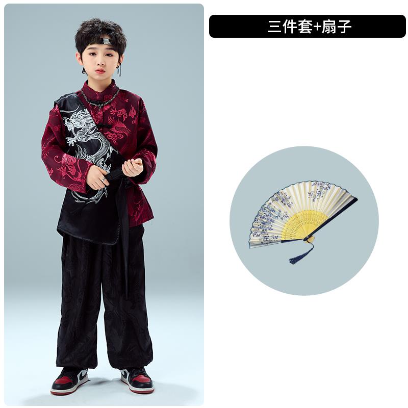 旦儿童古典表演服元装合中孩国风演出DX665服汉服男童女古装唱街