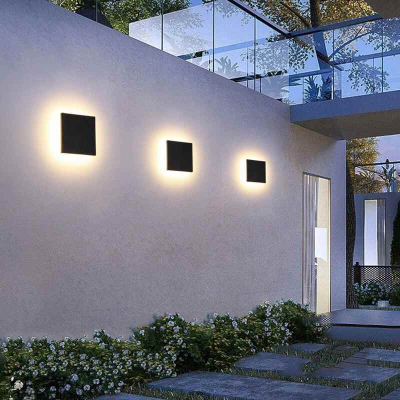 e墅d户外灯外墙防水创6095意现代简约阳l台楼梯灯庭壁院灯别室外