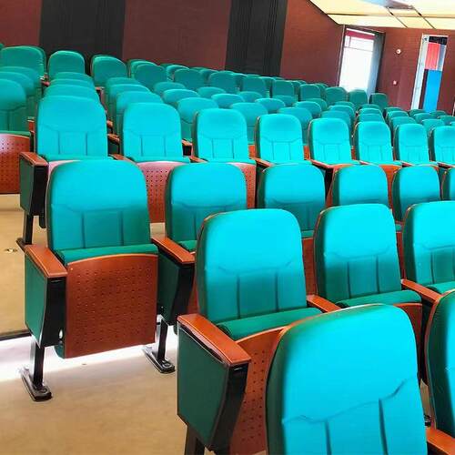 礼堂椅连排座椅阶梯教室报告厅影剧院会议室实木座椅带折叠写字板