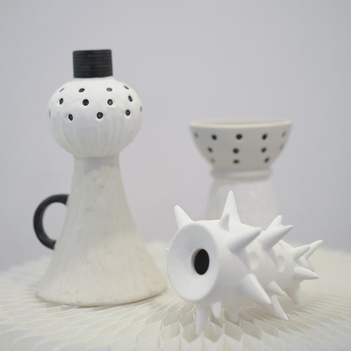 厂家直销匠型简约风格陶瓷花瓶摆件现代几何造型酒店样板间创意软