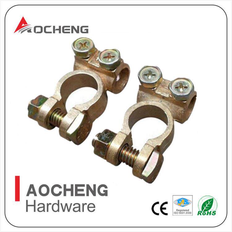 厂家纯铜电瓶接头汽车摩托车卡头电瓶连接线通用