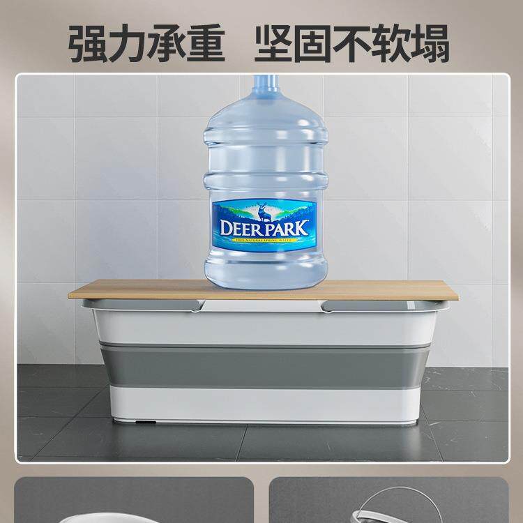 可折叠拖把桶水桶单卖长方形家用洗涮拖布地洗车储水塑料单桶轻便