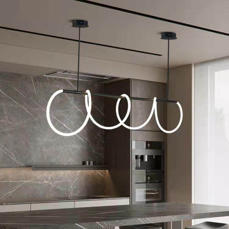 灯led简约现代设计感长条餐条厅吊极简客饭厅吧台XPV艺术线厅造型