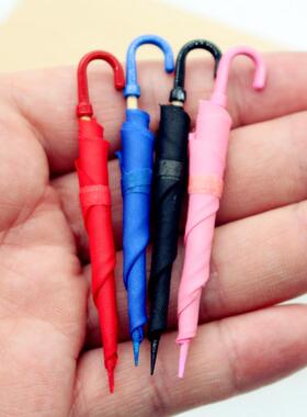 【打不开的】仿真迷你彩色小雨伞太阳伞复古娃娃屋微缩场景摆件