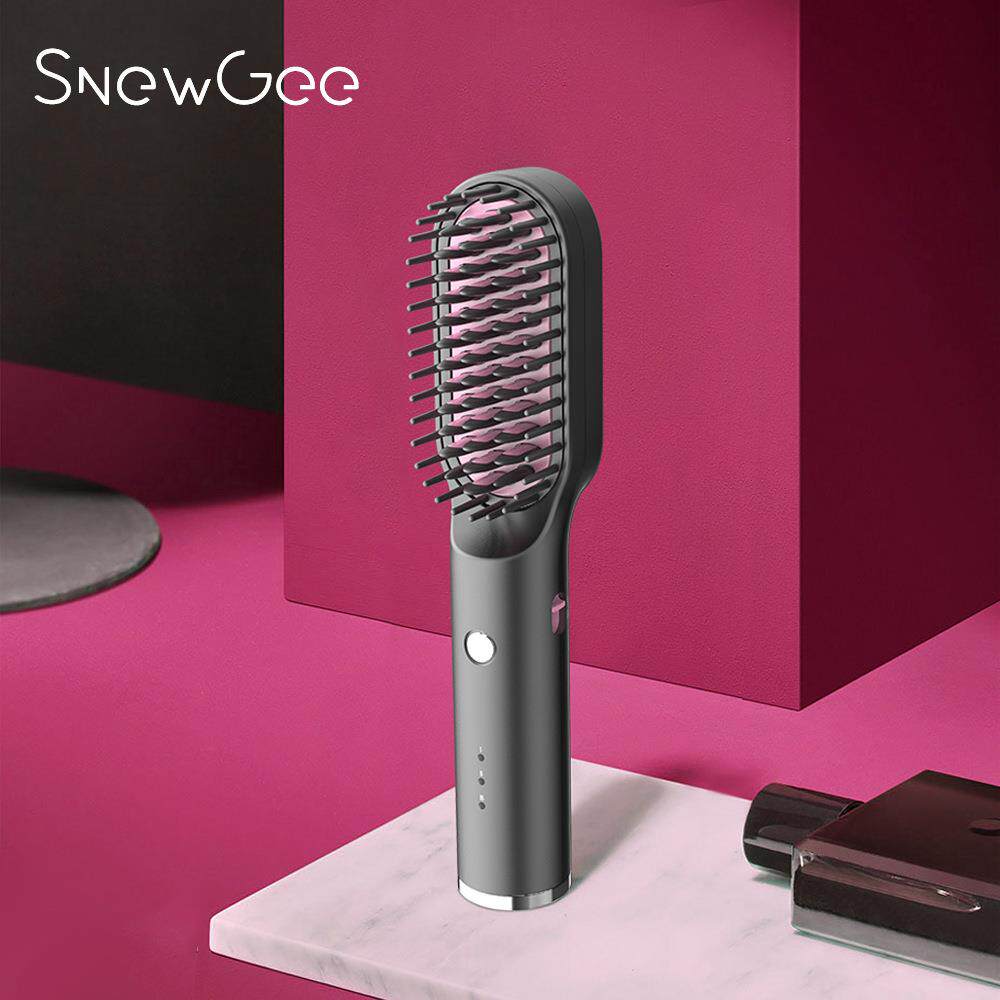 无线直发梳便携USB充电直卷两用卷发棒 长续航恒温护发直发器
