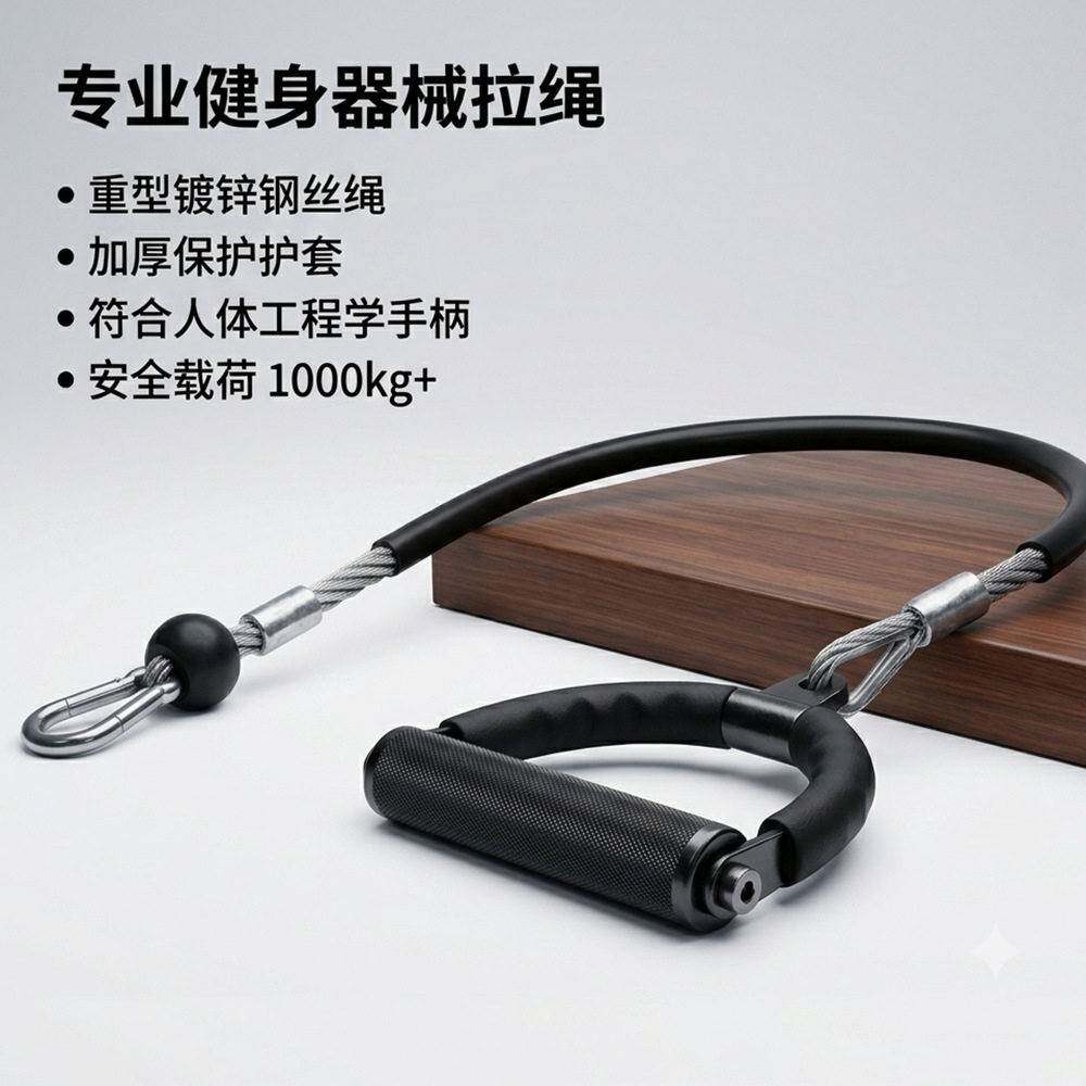 健身器拉绳铝制或钢制套管扣环和金属线圈末端的包胶钢丝绳定做