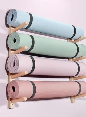 垫实木伽垫收纳架1027-1挂墙置物架滚轴泡沫轴墙上馆挂架瑜瑜伽子