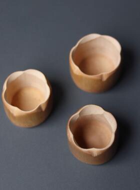 新品手工打磨原竹杯子 功夫茶小口杯竹制工艺品茶杯竹工艺品